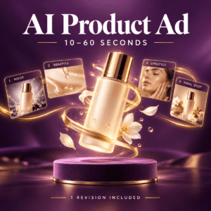 Orchida AI Product Ad package — 10 to 60 seconds, one revision included