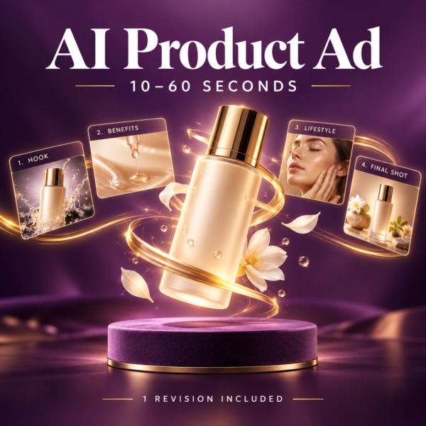 Orchida AI Product Ad package — 10 to 60 seconds, one revision included