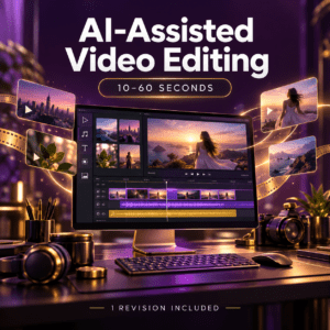 Orchida AI-assisted video editing package — 10 to 60 seconds, one revision included