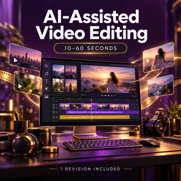 Orchida AI-assisted video editing package — 10 to 60 seconds, one revision included
